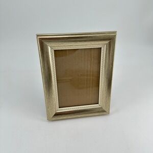 Champagne Gold 5x7 Picture Frame Scalloped Trim Metallic Tabletop Display
